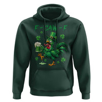 Funny F Caw F Chicken St Patricks Day Hoodie Irish Beer Drinking Shamrock Print