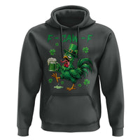 Funny F Caw F Chicken St Patricks Day Hoodie Irish Beer Drinking Shamrock Print