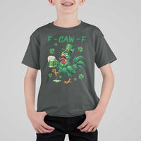 Funny F Caw F Chicken St Patricks Day T Shirt For Kid Irish Beer Drinking Shamrock Print