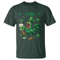 Funny F Caw F Chicken St Patricks Day T Shirt Irish Beer Drinking Shamrock Print