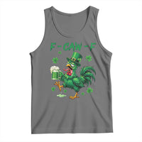 Funny F Caw F Chicken St Patricks Day Tank Top Irish Beer Drinking Shamrock Print