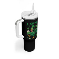 Funny F Caw F Chicken St Patricks Day Tumbler With Handle Irish Beer Drinking Shamrock Print