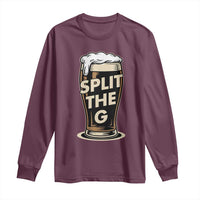 Funny Irish Beer Slit The G Long Sleeve Shirt Stout Beer Drinking Lover