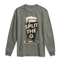 Funny Irish Beer Slit The G Long Sleeve Shirt Stout Beer Drinking Lover