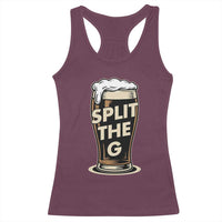 Funny Irish Beer Slit The G Racerback Tank Top Stout Beer Drinking Lover