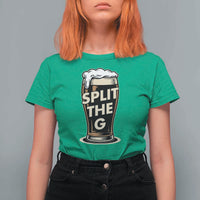 Funny Irish Beer Slit The G T Shirt For Women Stout Beer Drinking Lover