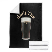 Funny Irish Beer Split The G Throw Blanket St Patricks Day Stout Beer Drinking Day