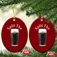 Funny Irish Beer Split The G Ceramic Ornament St Patricks Day Stout Beer Drinking Day