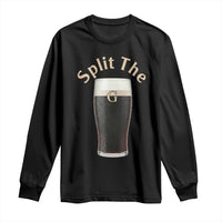 Funny Irish Beer Split The G Long Sleeve Shirt St Patricks Day Stout Beer Drinking Day