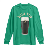 Funny Irish Beer Split The G Long Sleeve Shirt St Patricks Day Stout Beer Drinking Day
