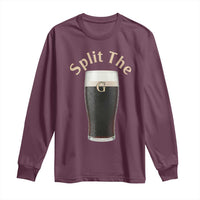 Funny Irish Beer Split The G Long Sleeve Shirt St Patricks Day Stout Beer Drinking Day