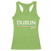 Dublin Ireland Racerback Tank Top Ireland Flag Souvenirs St Patricks Day Shamrock