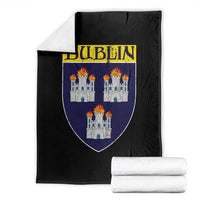 Dublin Ireland Throw Blanket The Coat of Arms of Dublin Three Burning Castles