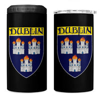 Dublin Ireland 4 in 1 Can Cooler Tumbler The Coat of Arms of Dublin Three Burning Castles