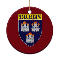 Dublin Ireland Ceramic Ornament The Coat of Arms of Dublin Three Burning Castles