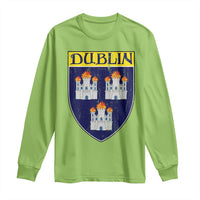 Dublin Ireland Long Sleeve Shirt The Coat of Arms of Dublin Three Burning Castles