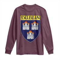 Dublin Ireland Long Sleeve Shirt The Coat of Arms of Dublin Three Burning Castles