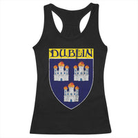 Dublin Ireland Racerback Tank Top The Coat of Arms of Dublin Three Burning Castles