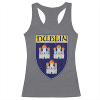 Dublin Ireland Racerback Tank Top The Coat of Arms of Dublin Three Burning Castles