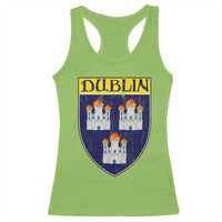 Dublin Ireland Racerback Tank Top The Coat of Arms of Dublin Three Burning Castles