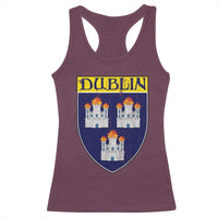 Dublin Ireland Racerback Tank Top The Coat of Arms of Dublin Three Burning Castles