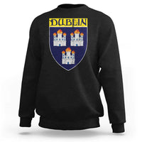 Dublin Ireland Sweatshirt The Coat of Arms of Dublin Three Burning Castles