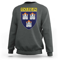 Dublin Ireland Sweatshirt The Coat of Arms of Dublin Three Burning Castles
