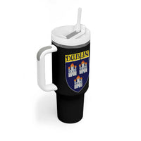 Dublin Ireland Tumbler With Handle The Coat of Arms of Dublin Three Burning Castles