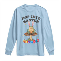 Funny Hop Into Easter Long Sleeve Shirt Easter Day Frog Bunny Egg
