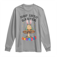 Funny Hop Into Easter Long Sleeve Shirt Easter Day Frog Bunny Egg
