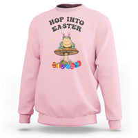 Funny Hop Into Easter Sweatshirt Easter Day Frog Bunny Egg