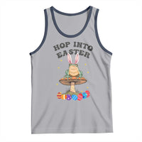 Funny Hop Into Easter Tank Top Easter Day Frog Bunny Egg
