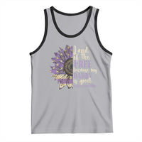Military Child Month Tank Top Land Of The Free Because My Daddy Is Great Purple Sunflower