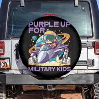 Purple Up For Military Kids Spare Tire Cover Military Child Month Astronaut Fights