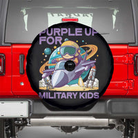 Purple Up For Military Kids Spare Tire Cover Military Child Month Astronaut Fights