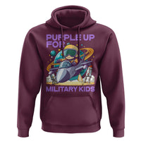 Purple Up For Military Kids Hoodie Military Child Month Astronaut Fights