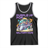 Purple Up For Military Kids Tank Top Military Child Month Astronaut Fights
