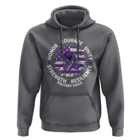Military Child Month Hoodie Purple Up Military Child Honor Courage Unity Strength Resilience