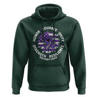 Military Child Month Hoodie Purple Up Military Child Honor Courage Unity Strength Resilience