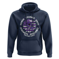 Military Child Month Hoodie Purple Up Military Child Honor Courage Unity Strength Resilience