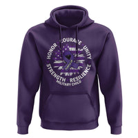 Military Child Month Hoodie Purple Up Military Child Honor Courage Unity Strength Resilience