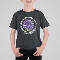 Military Child Month T Shirt For Kid Purple Up Military Child Honor Courage Unity Strength Resilience