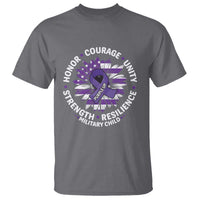 Military Child Month T Shirt Purple Up Military Child Honor Courage Unity Strength Resilience