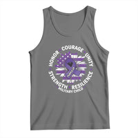 Military Child Month Tank Top Purple Up Military Child Honor Courage Unity Strength Resilience