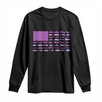 Military Child Month Military Transport American Flag Long Sleeve Shirt