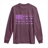 Military Child Month Military Transport American Flag Long Sleeve Shirt