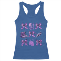 Military Kid Month Camo Coquette Bow Racerback Tank Top