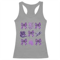 Military Kid Month Camo Coquette Bow Racerback Tank Top