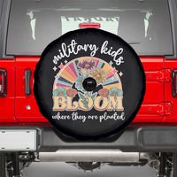 Military Kids Bloom Where They Are Planted Spare Tire Cover Military Child Month Retro Vintage Flowers