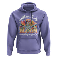 Military Kids Bloom Where They Are Planted Hoodie Military Child Month Retro Vintage Flowers